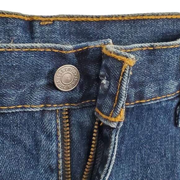 Levis 505 Mens Size W40 L32 Jeans Denim 100% Cotton Straight Leg Pockets Blue - Picture 7 of 9